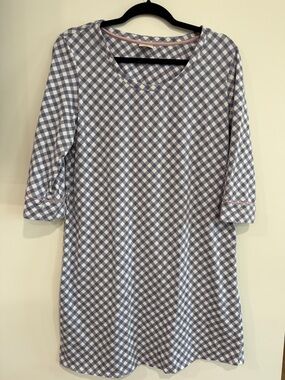 Soma Grey  and White Gingham Chemise